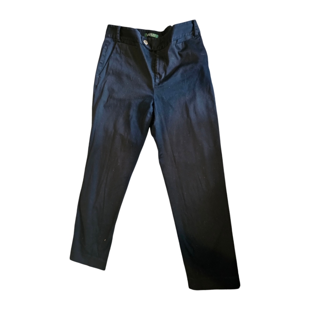Lauren Ralph Lauren Black Cotton Pants Size 10